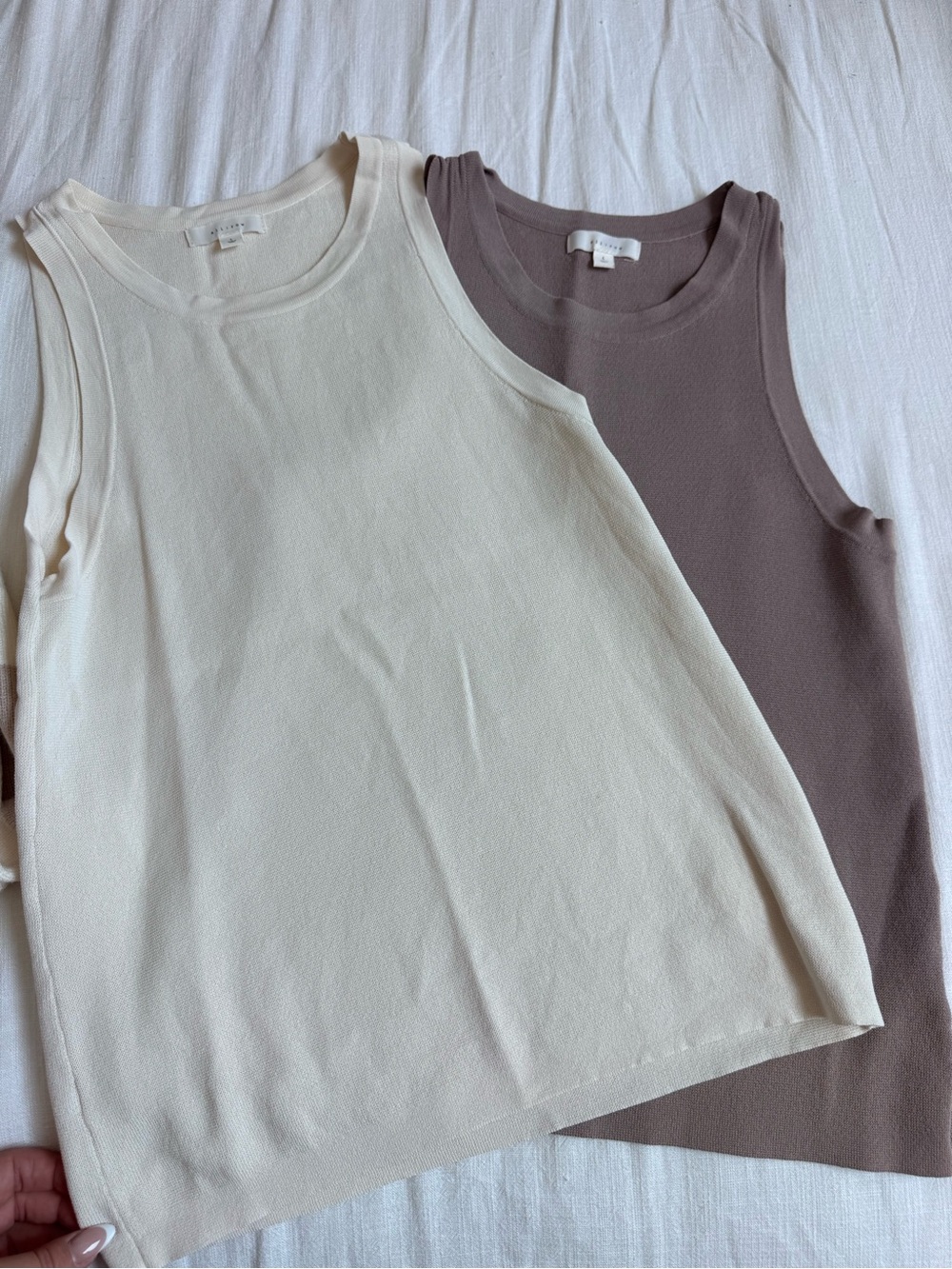 BUNDLE***all:row Cream Crewneck Lightweight Knit Top - Women